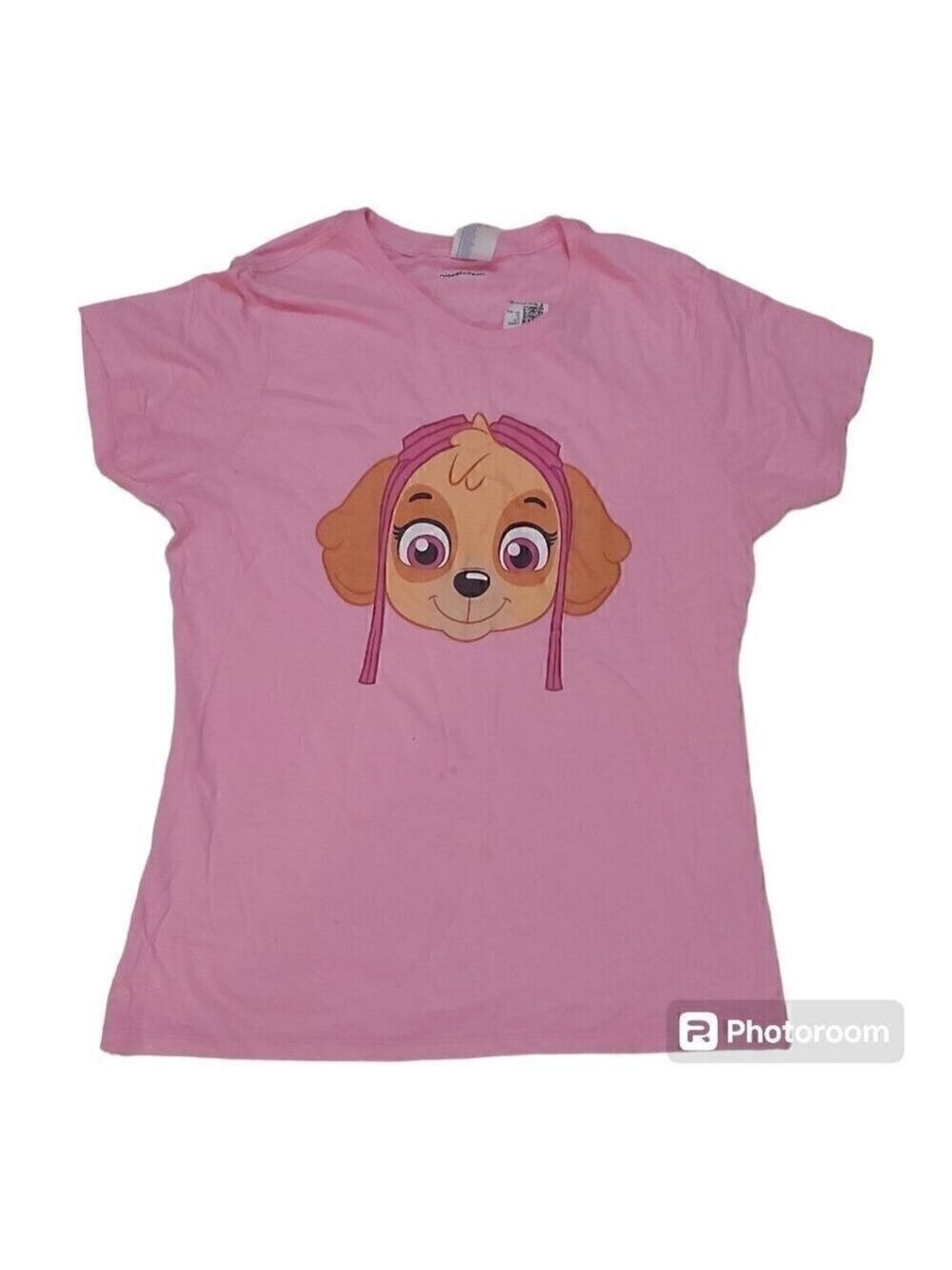 Nickelodeon Women's Pink Paw Patrol Skye Character 100% Cotton T-Shirt, Medium